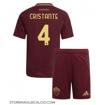 AS Roma Bryan Cristante #4 Maglia Gara Casa Repliche 2024-25 Bambino Maniche Corte